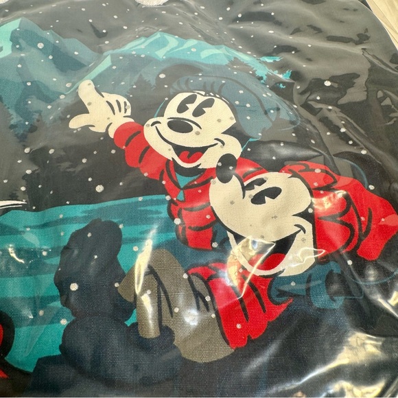 NWT. Disney Cruise Line Alaska Navy and plaid DCL throw pillow. - Picture 5 of 9